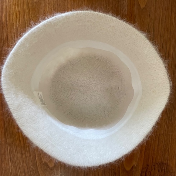 Bucket Hat Cap - Winter White -  Angora/Wool/Polyester - SIze 23 - Picture 5 of 7